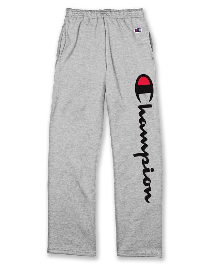 Pantaloni De Trening Champion Double Dry® Fleece With Pockets Script Logo Baieti Gri - Romania AQPVF